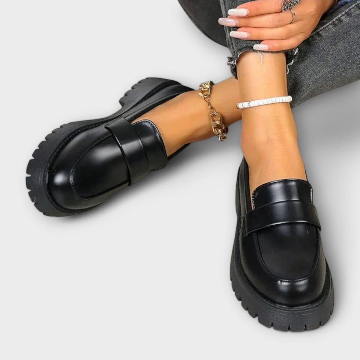 Slip On Chunky Lug Sole Platform Penny Loafers