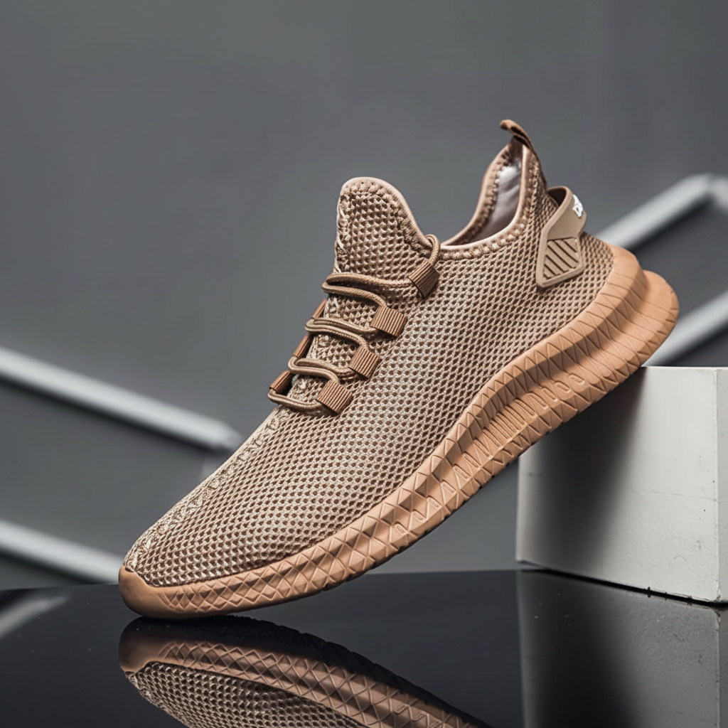 Lace Up Mesh Low Top Running Sneakers