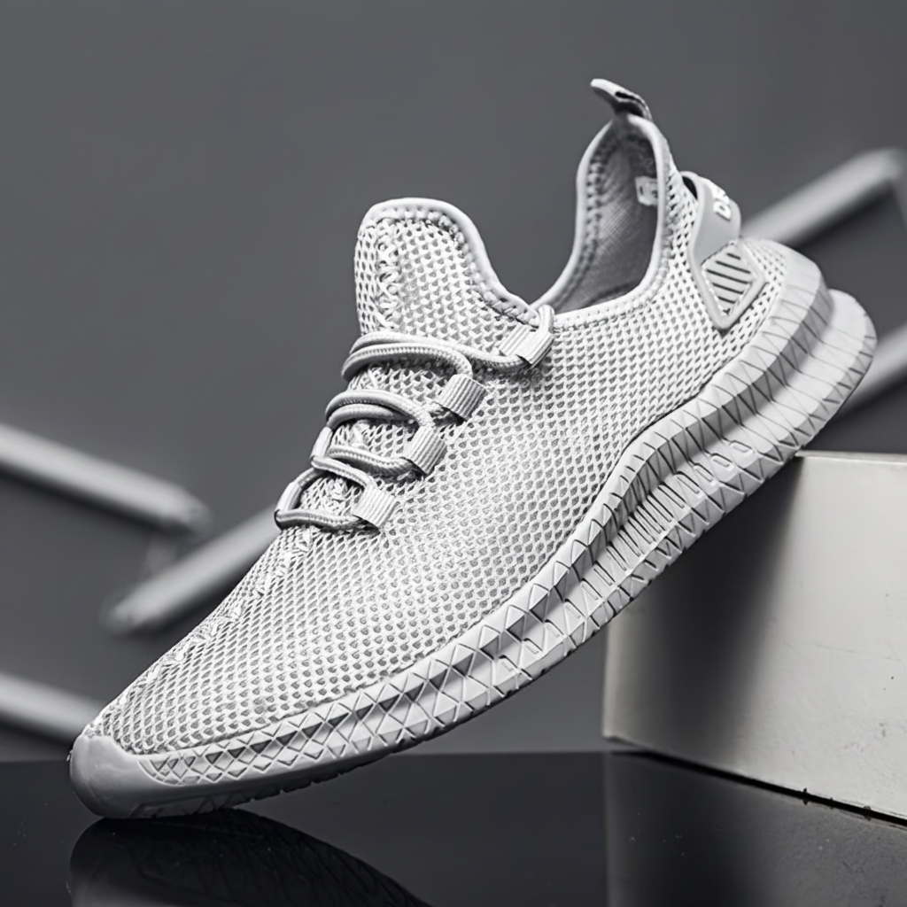 Lace Up Mesh Low Top Running Sneakers