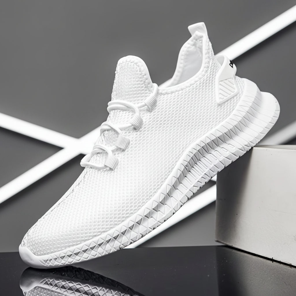 Lace Up Mesh Low Top Running Sneakers