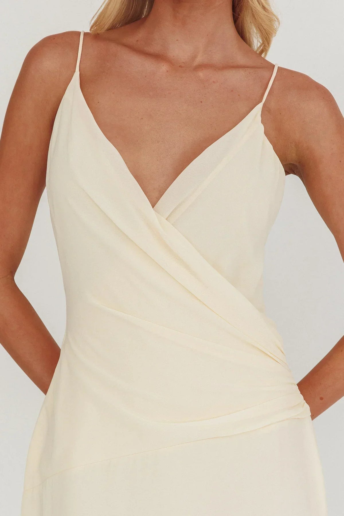 Lexxi Crossover Gathered Waist Maxi Dress Butter