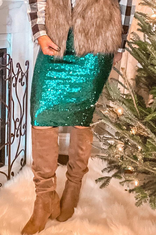 Sequin Pencil Skirt