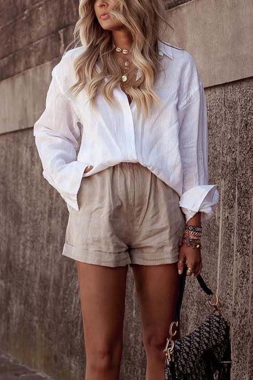 Solid Pockets Shorts