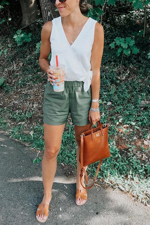 Solid Pockets Shorts