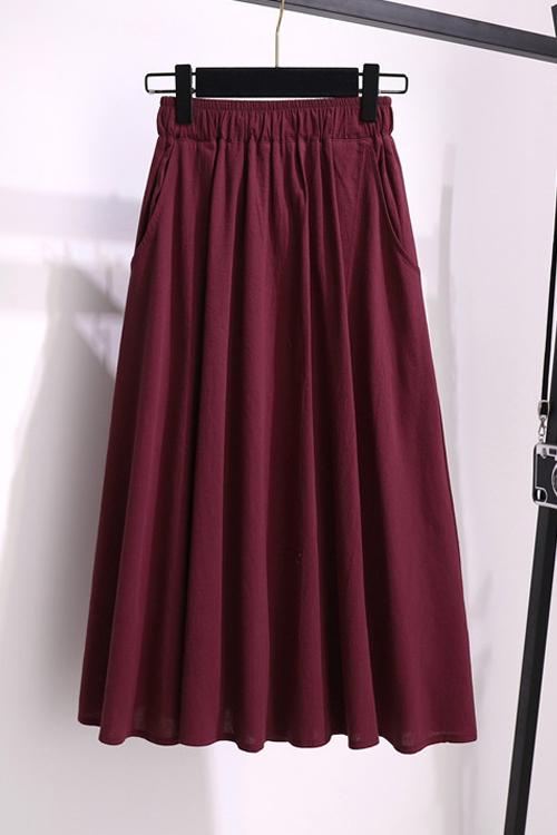 Pleated A Line Skirts
