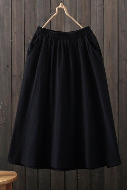 Pleated A Line Skirts