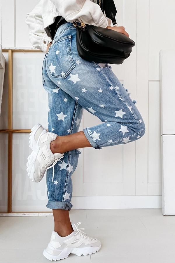 A Star Is Born Distressed Relaxed Jean