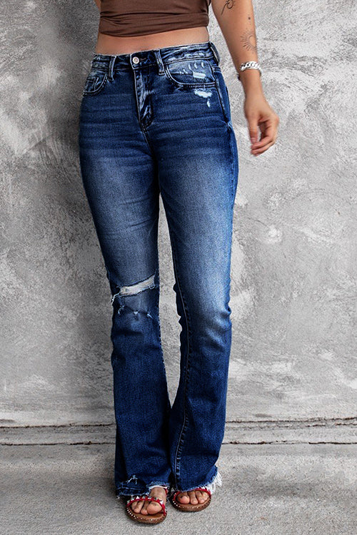 Sadie Distressed Flare Jeans