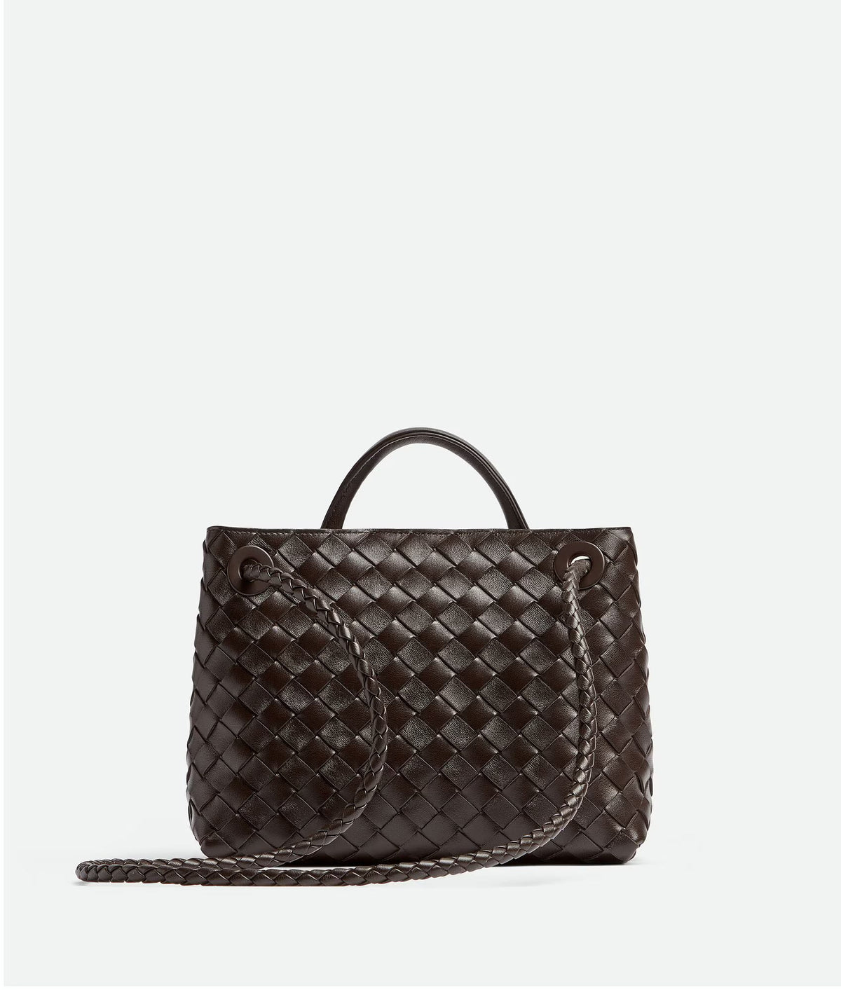 Woven Knot Detail Top Handle Tote Bag