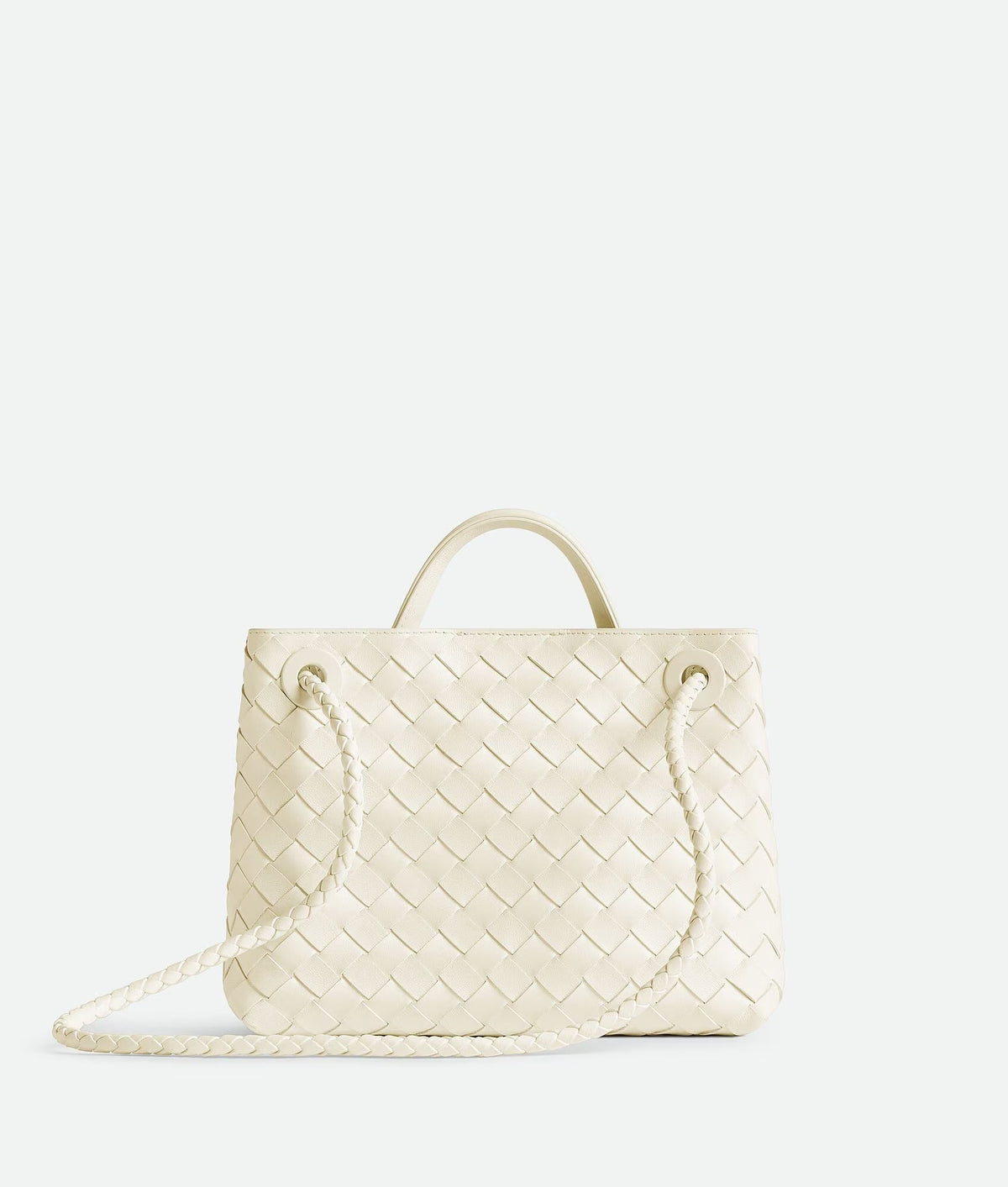 Woven Knot Detail Top Handle Tote Bag