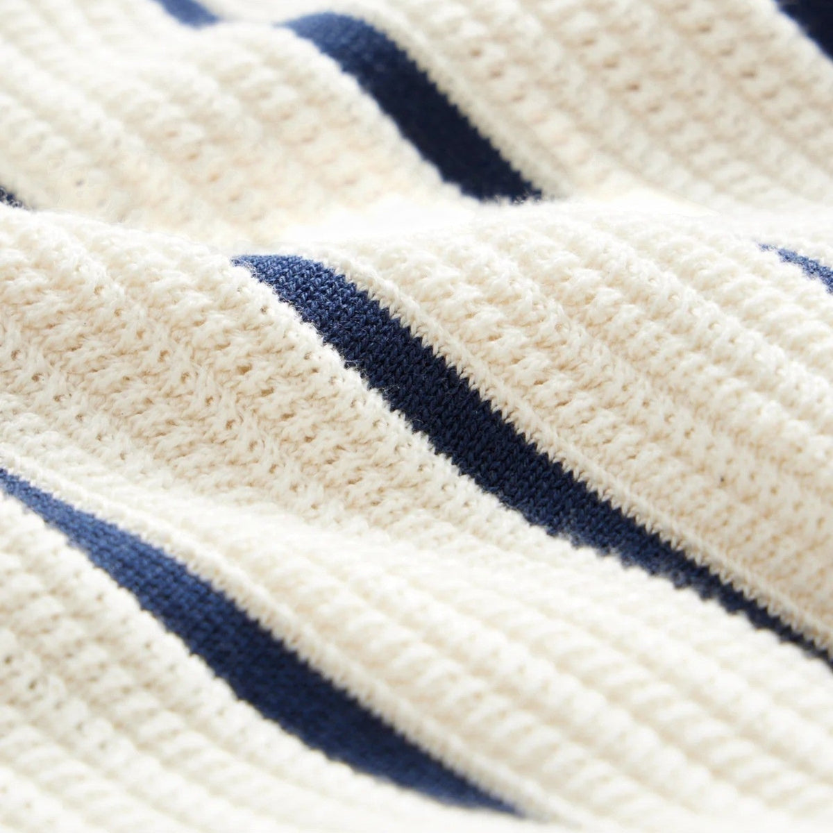 Men's Striped Knit Polo Shirt Short Sleeve Casual Top