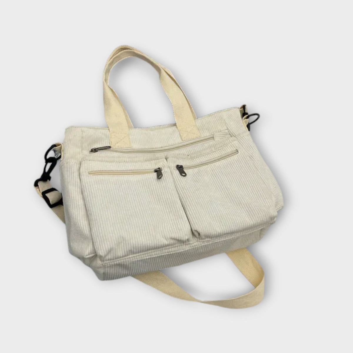 Corduroy Multi Pocket Tote Bag