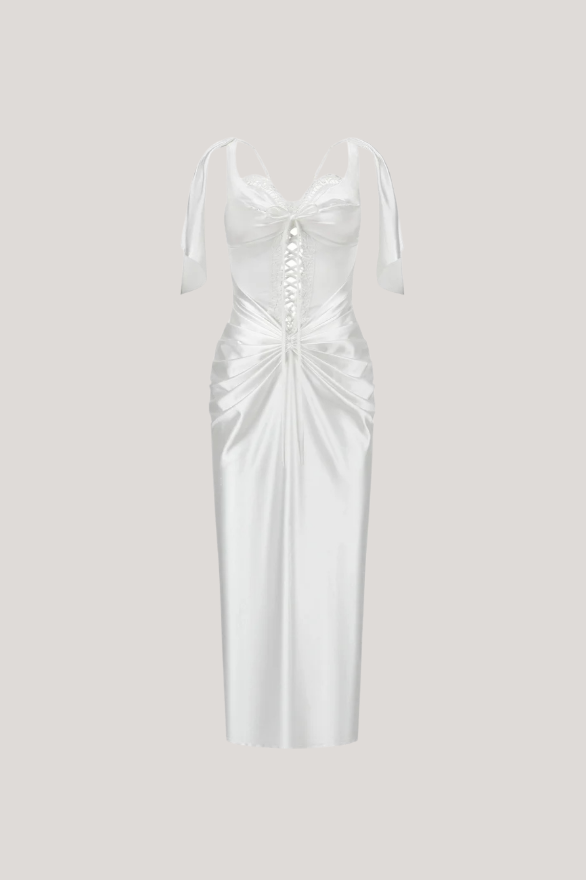 Satin Beowulf Corset Midi Dress