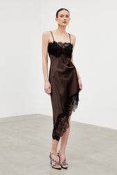 Bess Spaghetti Lace Midi Dress - View 2