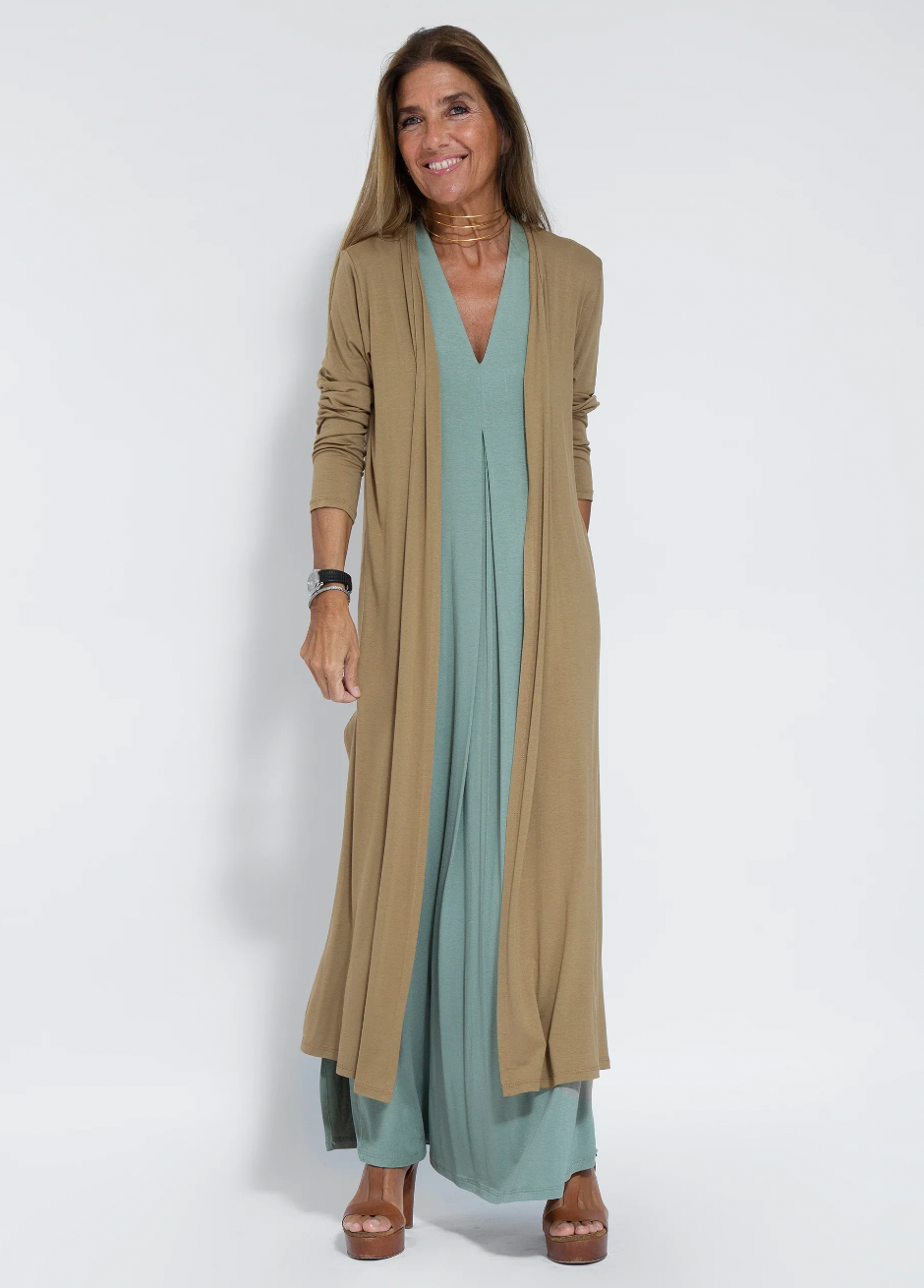 Mabel Aesthetic Long Slimming Dress and Vest Set Boutique Collection