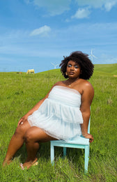 Strapless Tulle Tiered Mini Dress 11