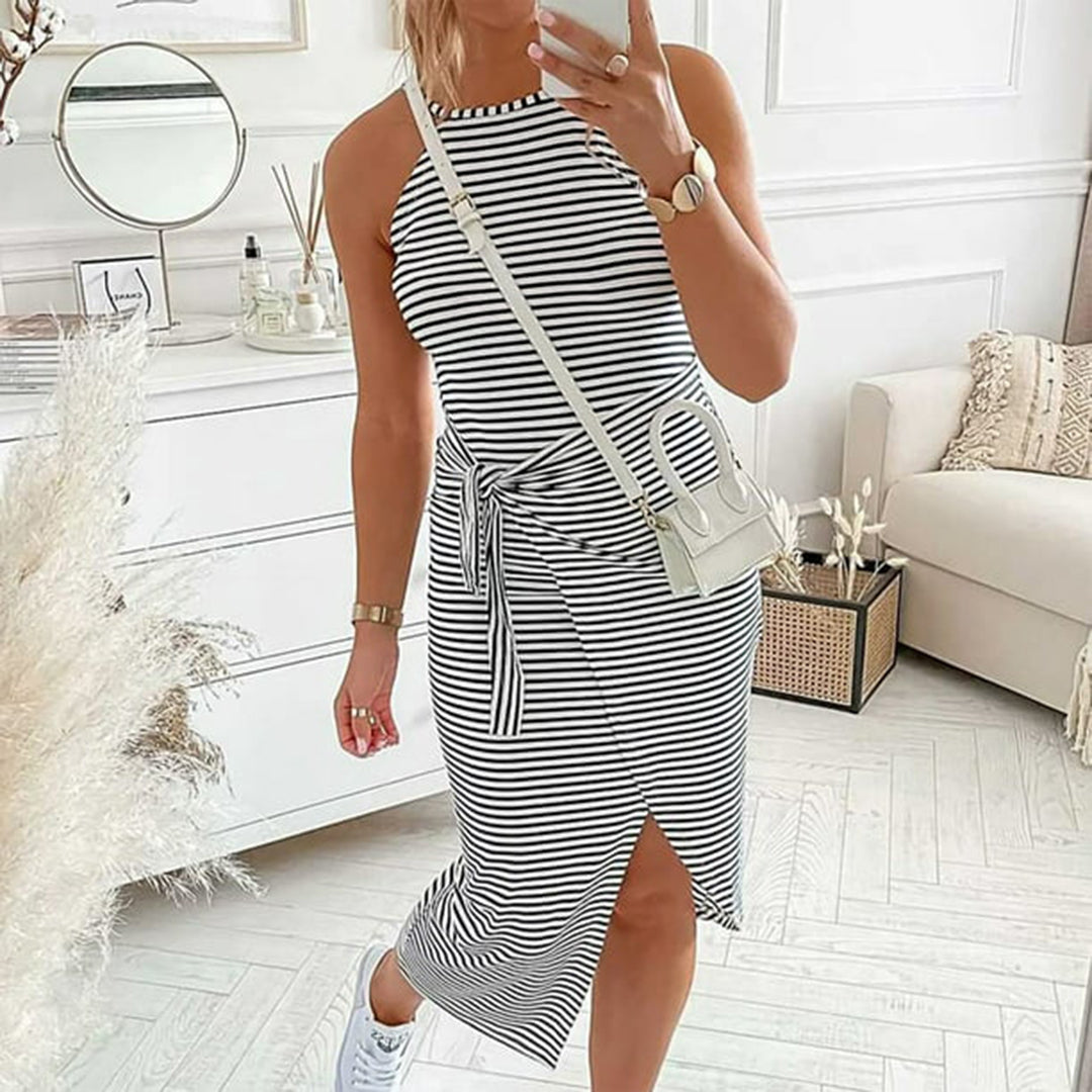 Ozlem Modern Midi Dress for Women Effortless Chic Look
