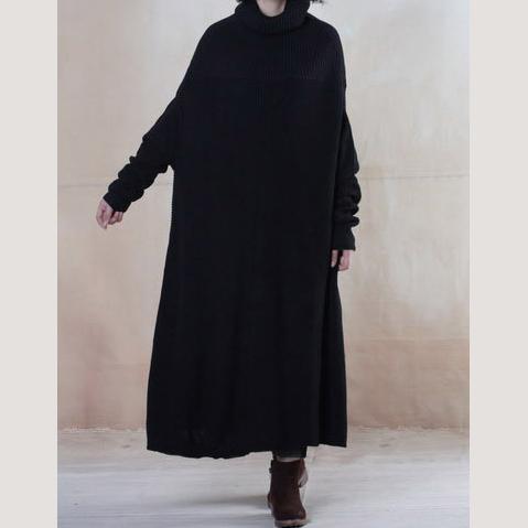 Black winter sweater dress long maxi dresses  fall