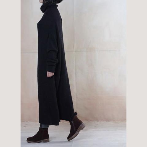 Black winter sweater dress long maxi dresses  fall