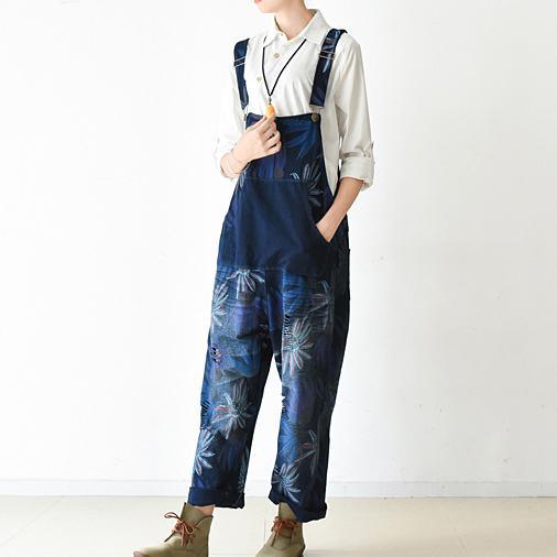 Blomming Daisy jumpsuit Casual dress denim blue loose strip pants denim  clothing plus size