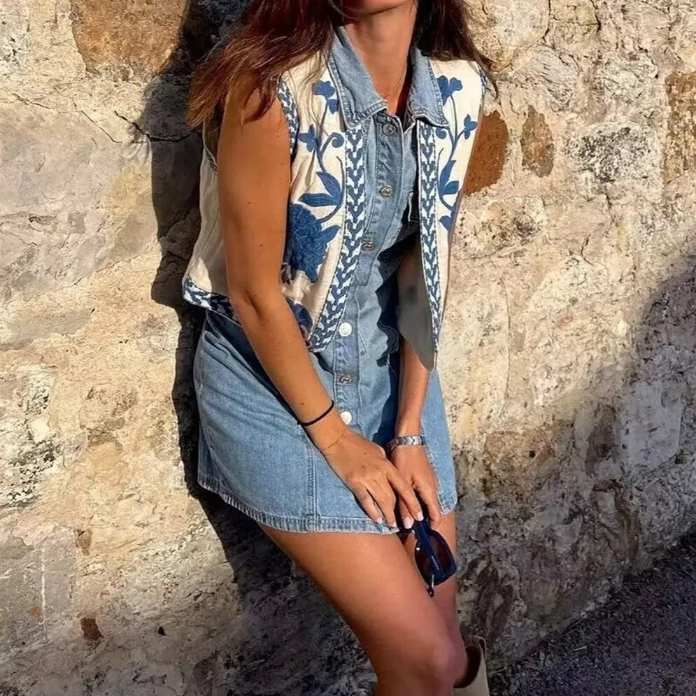 Vivienne™ | Vintage Floral Boho Vest