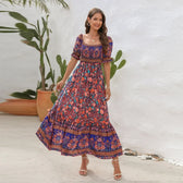 Casual Midi Sexy Elegant Beach Vacation Boho Dress