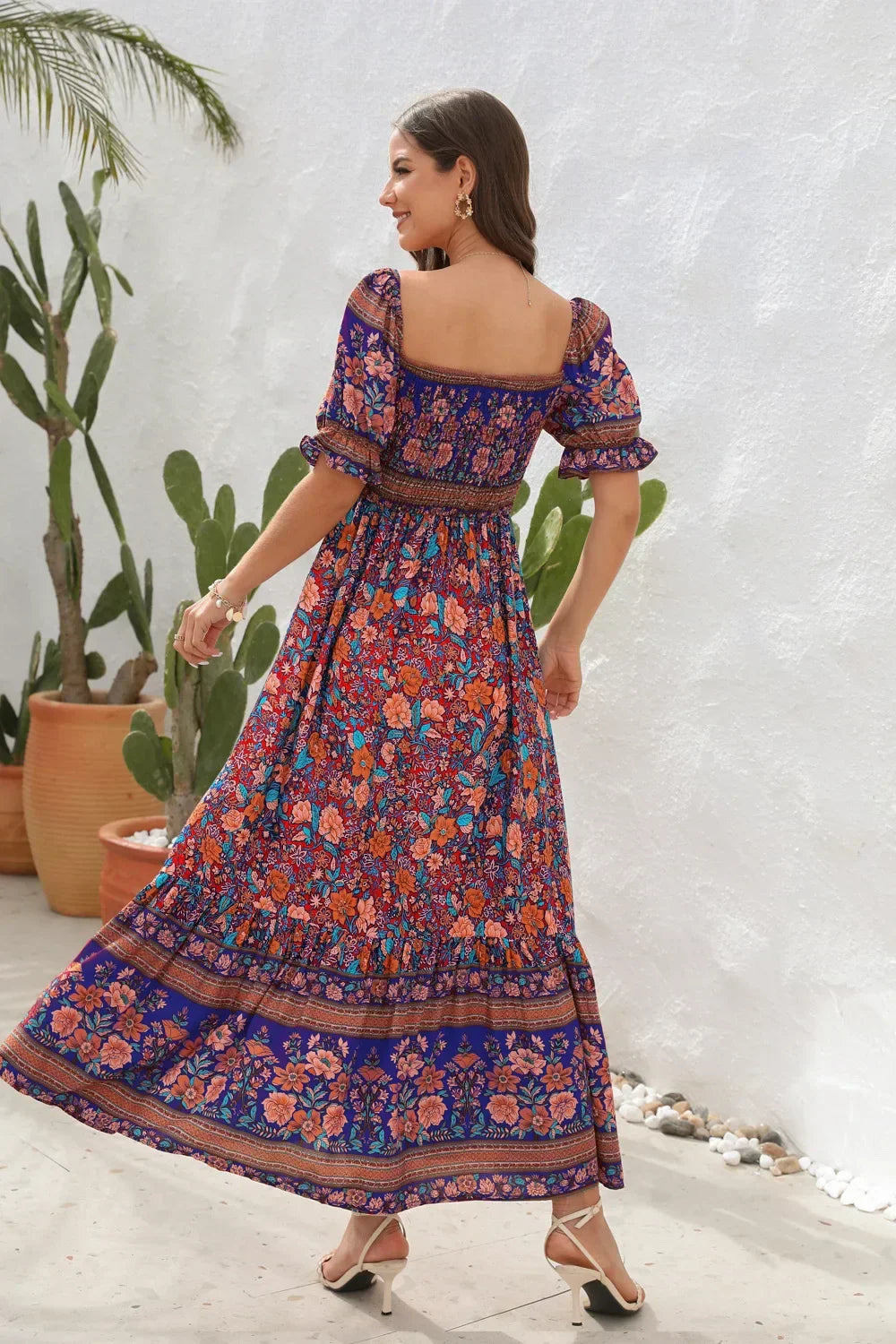 Casual Midi Sexy Elegant Beach Vacation Boho Dress