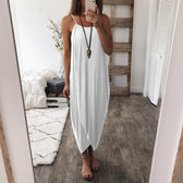 Spaghetti Strap Draped Slouchy Maxi Dress