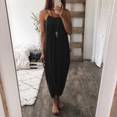 Spaghetti Strap Draped Slouchy Maxi Dress 2