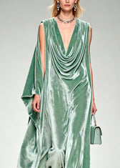 Boutique Ruffled Floral Patchwork Velvet Dresses Fall 2