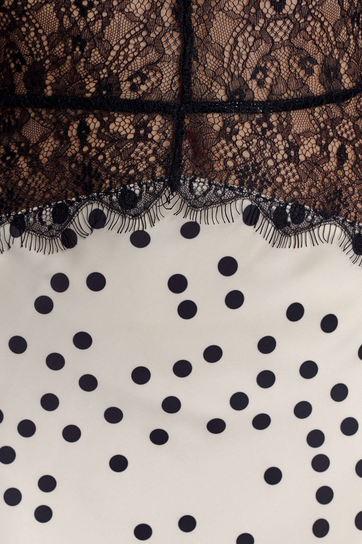 Bowie Lace Plunge Dot Maxi Dress - View 6