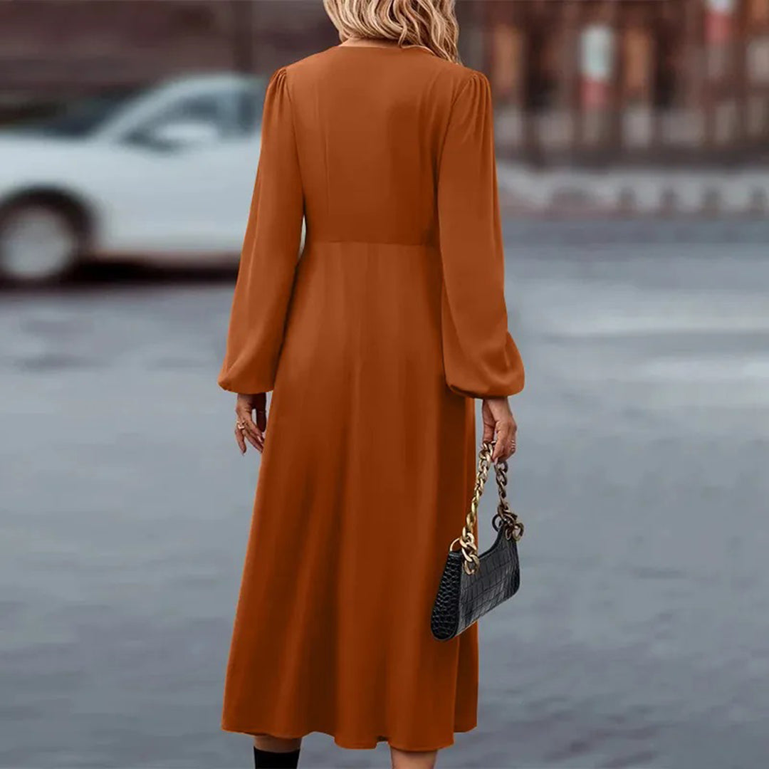 Oneida Boho V-neck Maxi Dress for Women Office and Evening