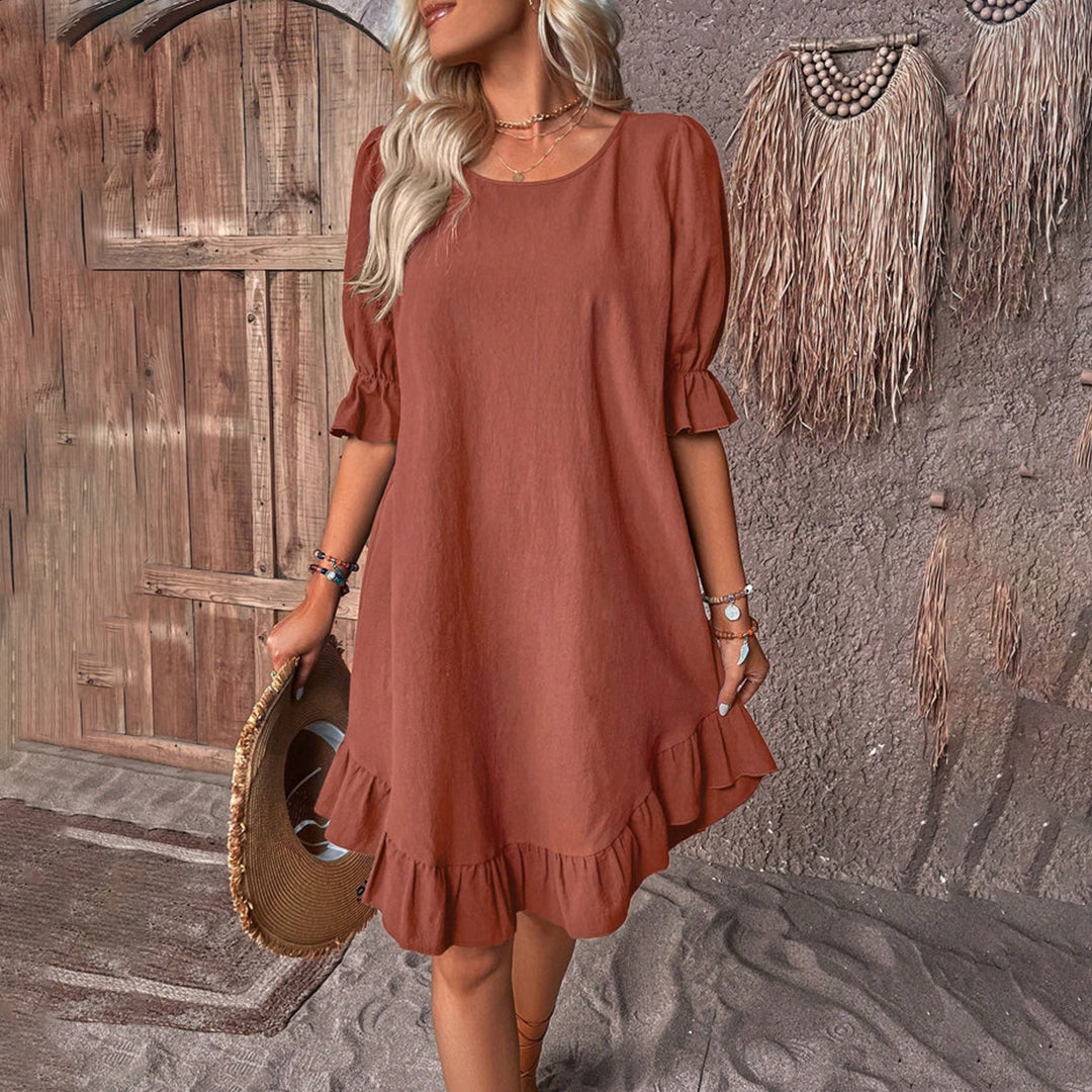 Ositha Premium Casual Evening Dresses with Puff Sleeves Chic Silhouette Collection