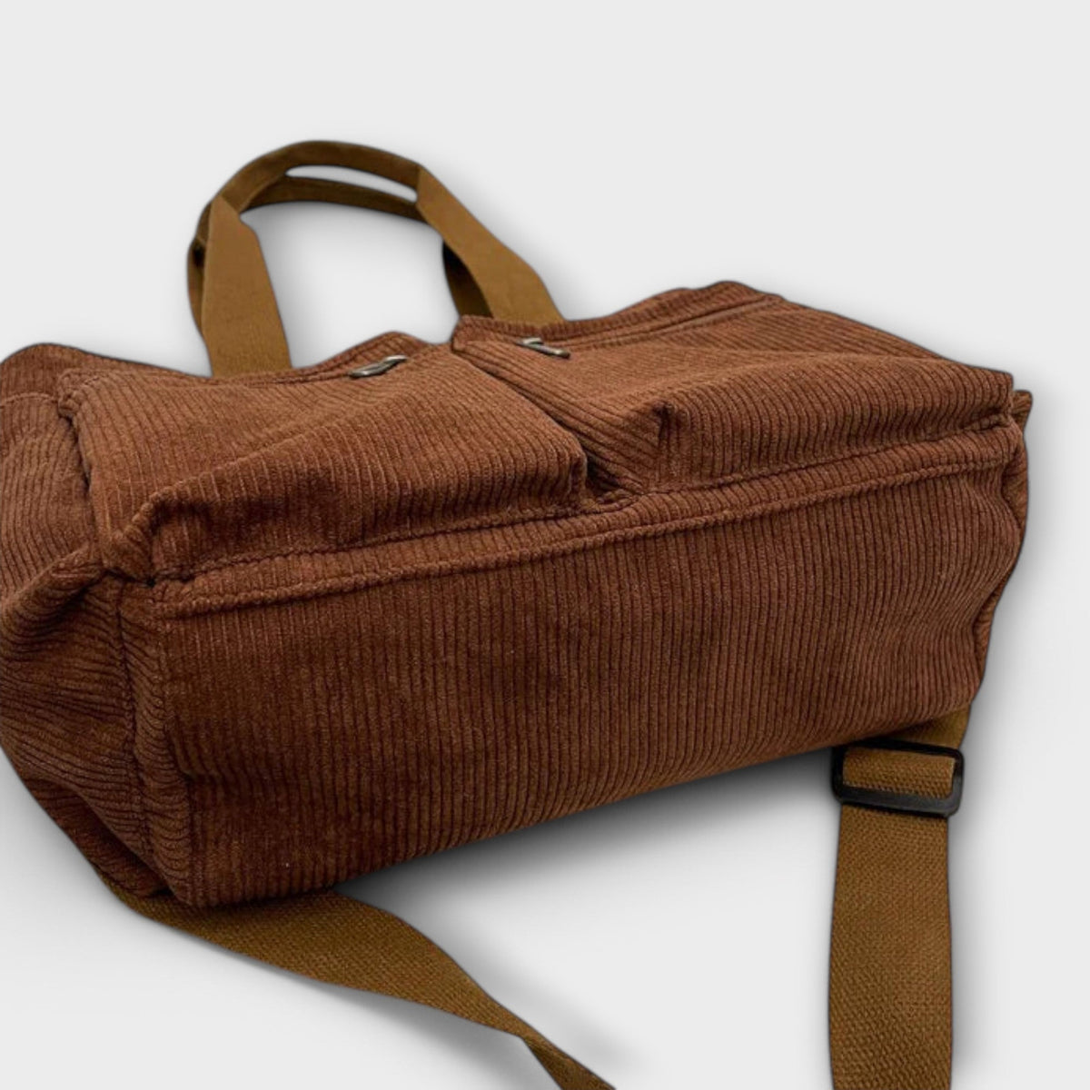 Corduroy Multi Pocket Tote Bag