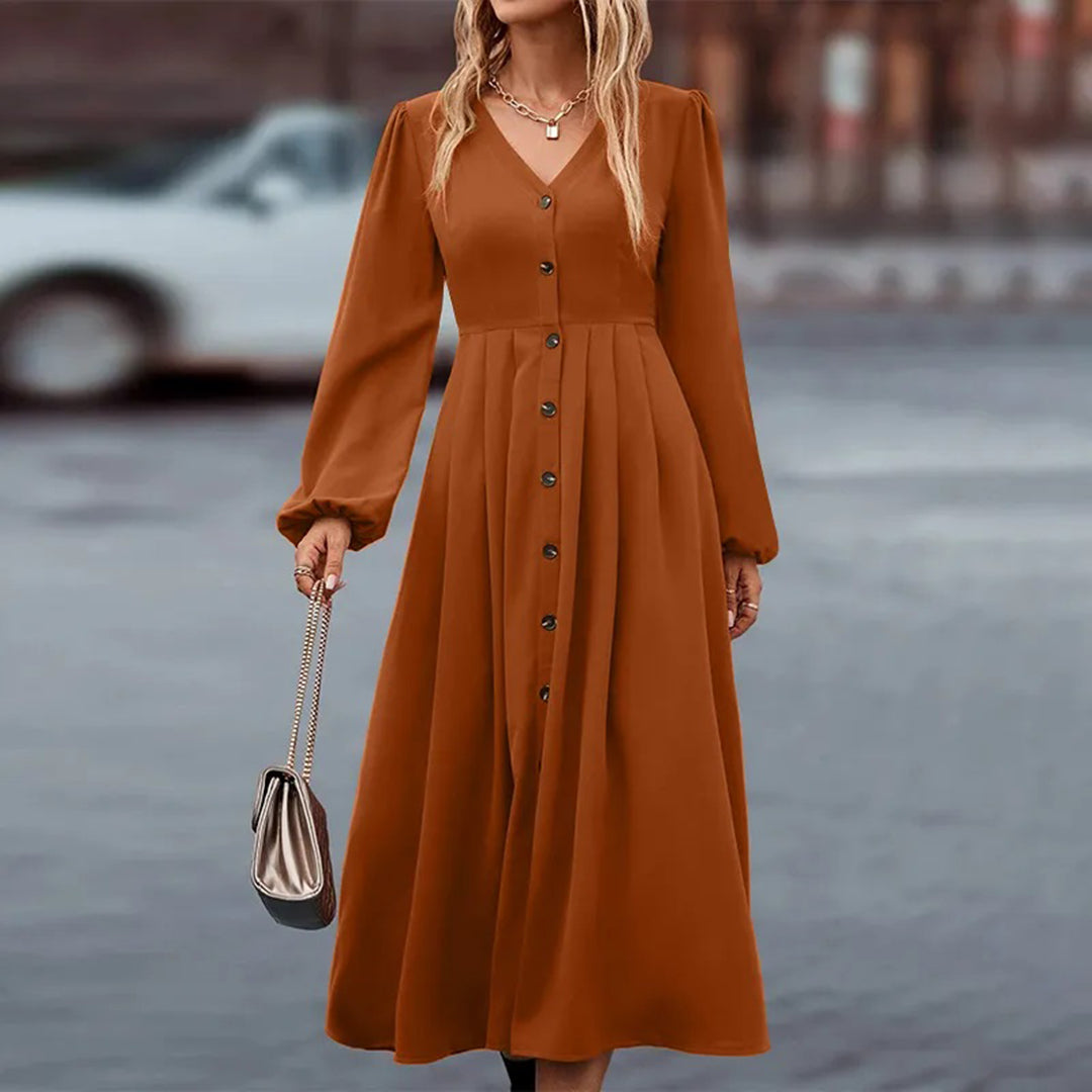 Oneida Boho V-neck Maxi Dress for Women Office and Evening