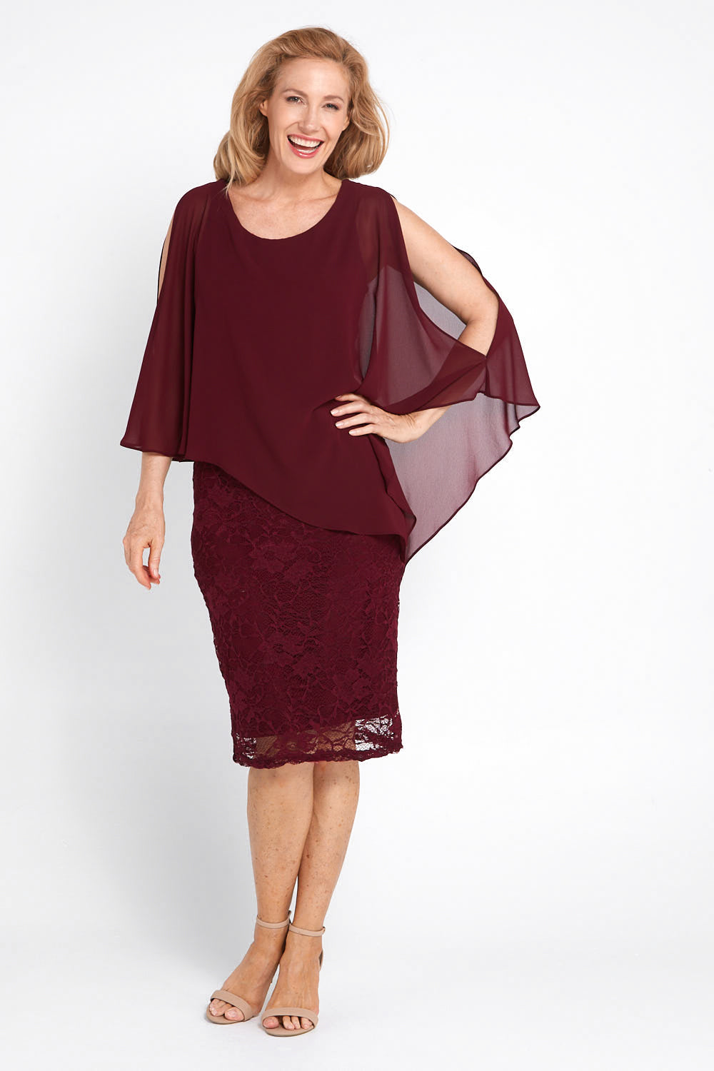 Abigail Dress - Wine