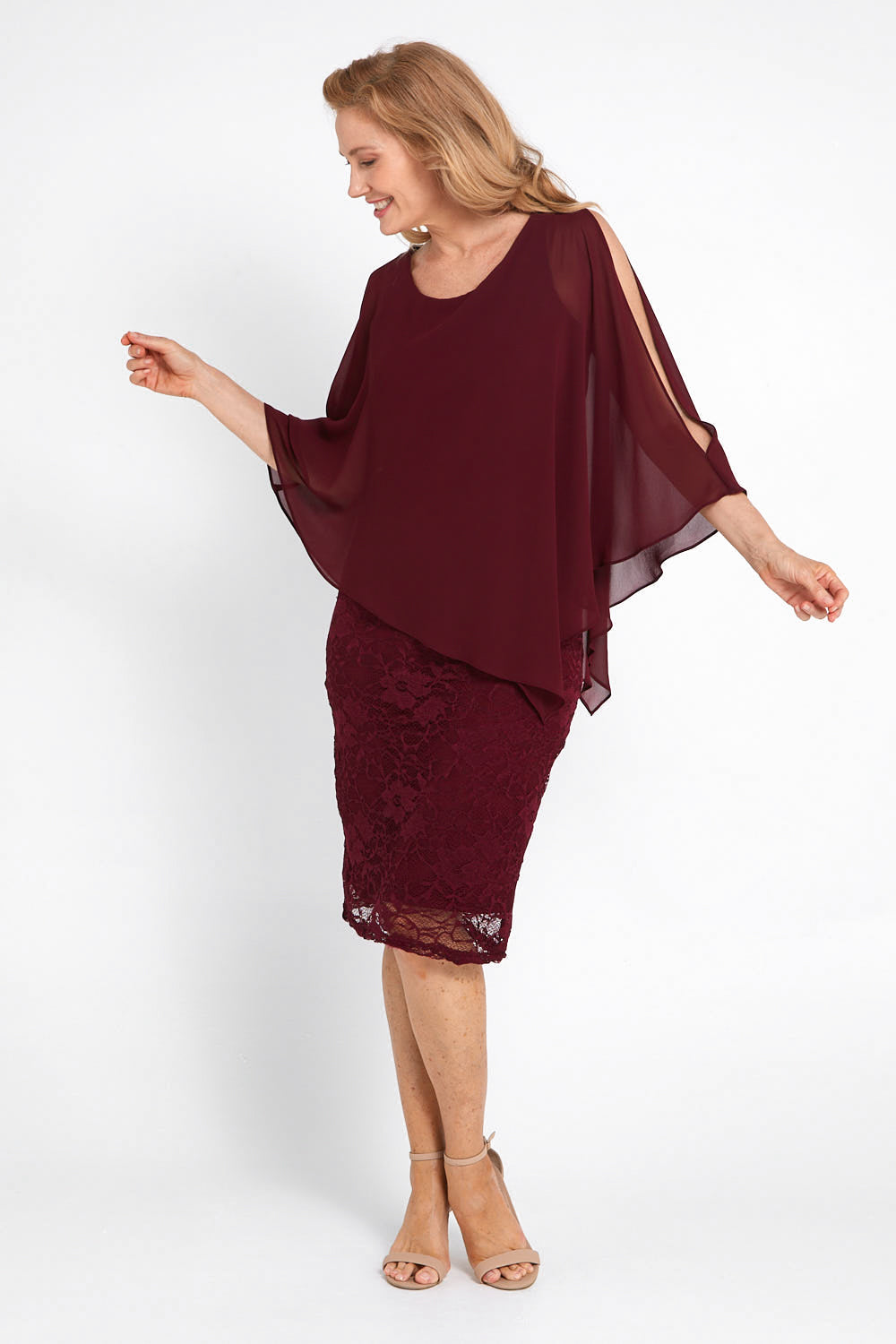 Abigail Dress - Wine