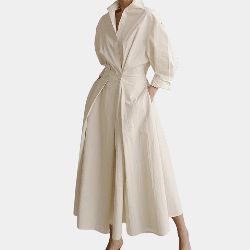Niki Long Linen Dress for Women Modern Trendy Look