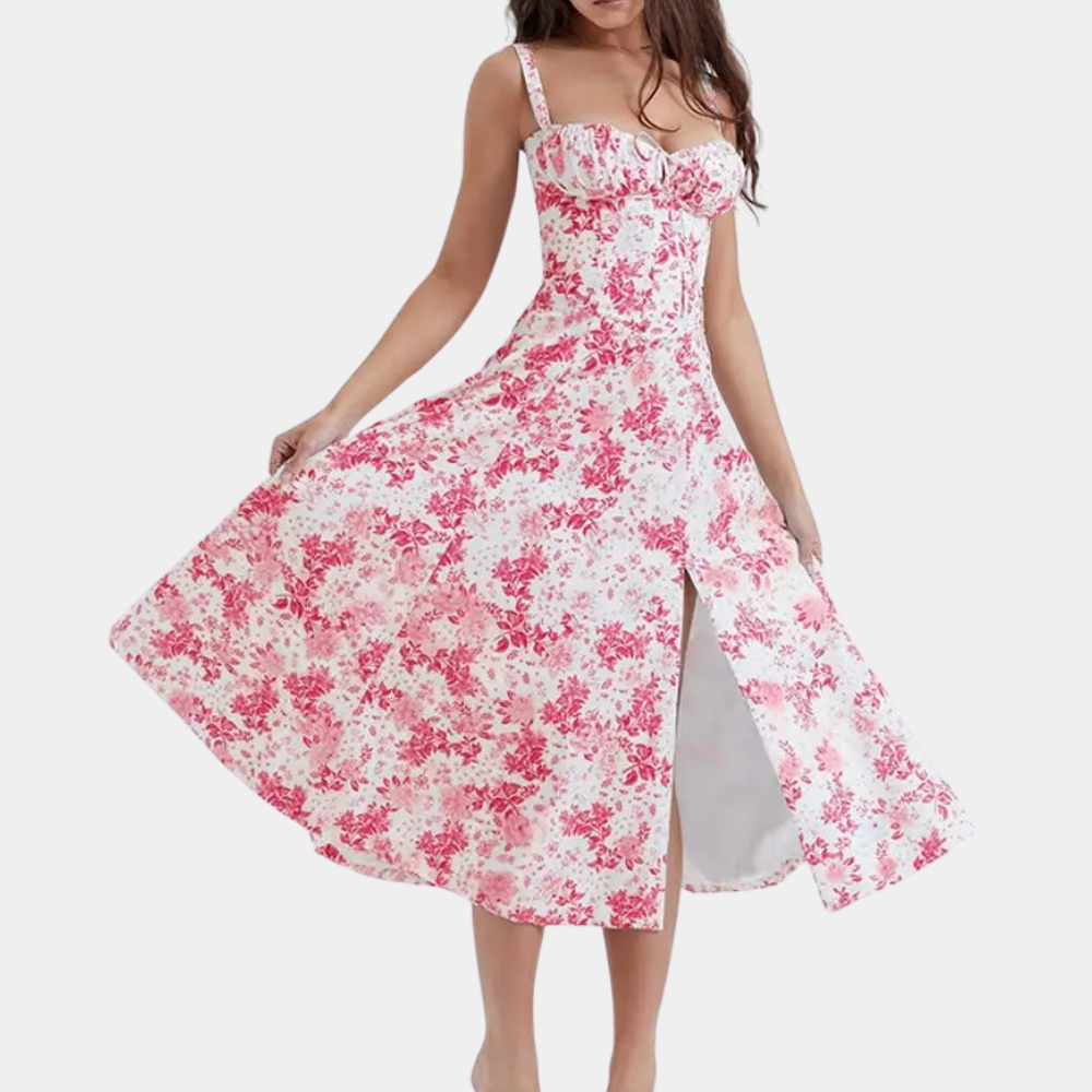 Ottavia Floral Dress with Straps for Women Modern Trendy Look