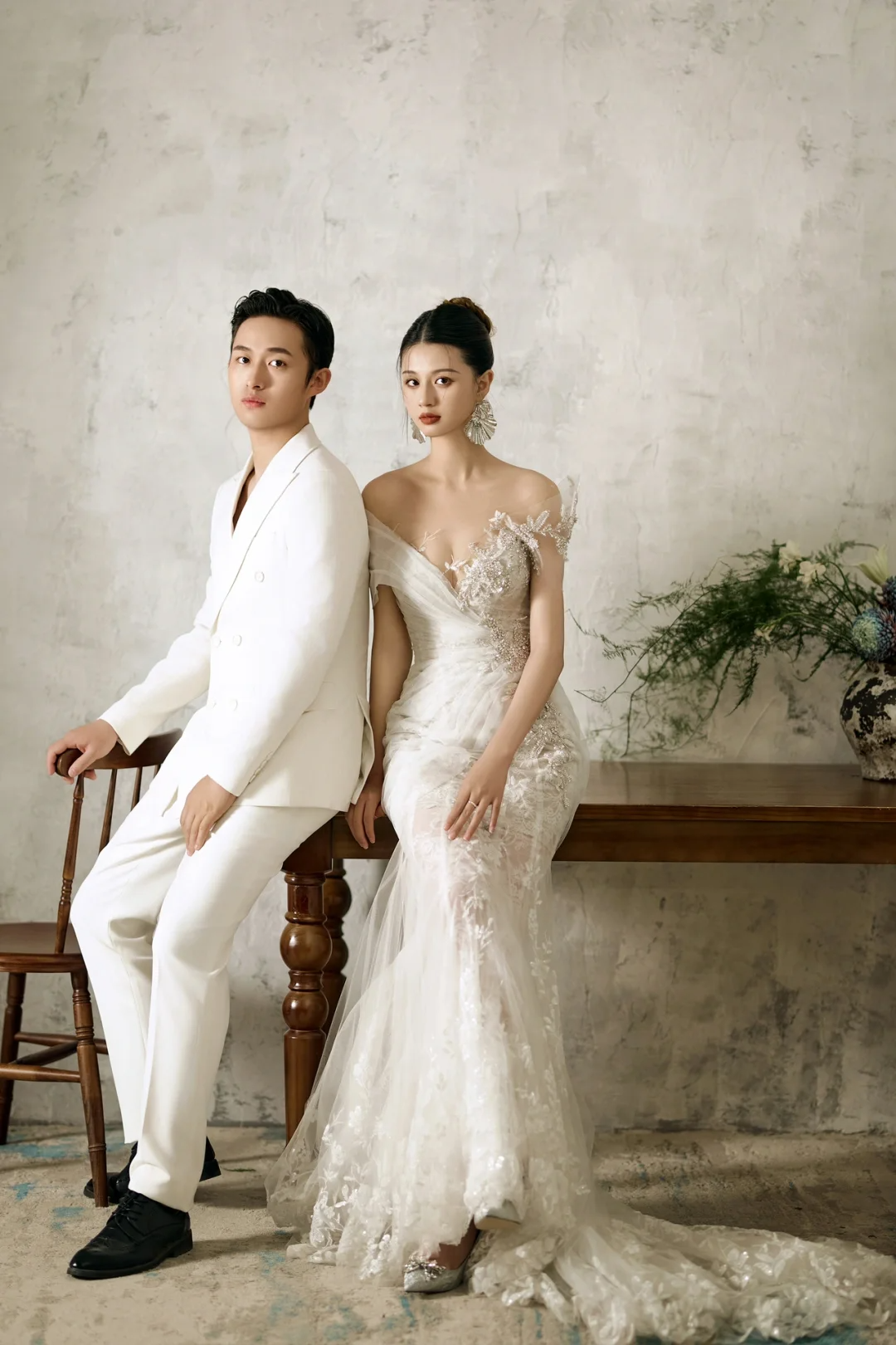Timeless Mermaid Off The Shoulder Tulle Lace Applique Long Wedding Dresses C3958