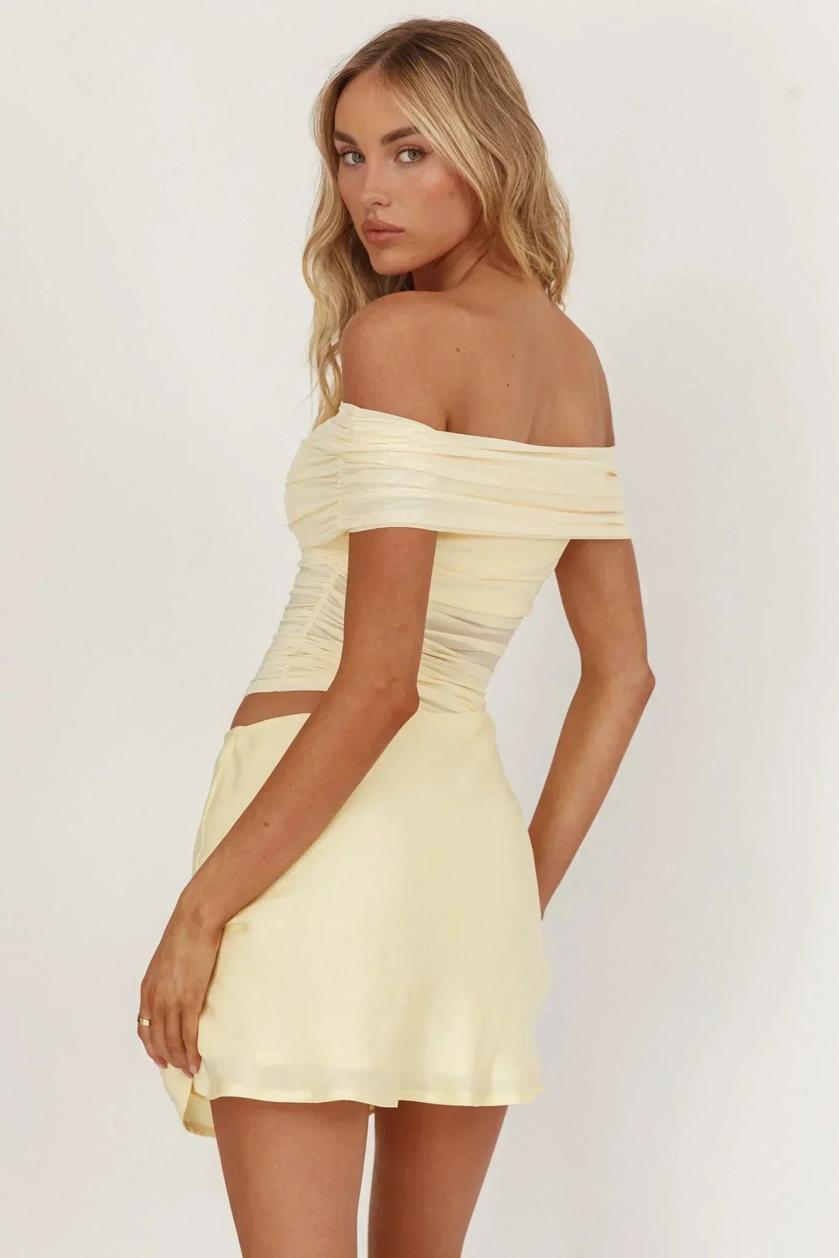 Lorely Off-Shoulder Mini Dress Butter