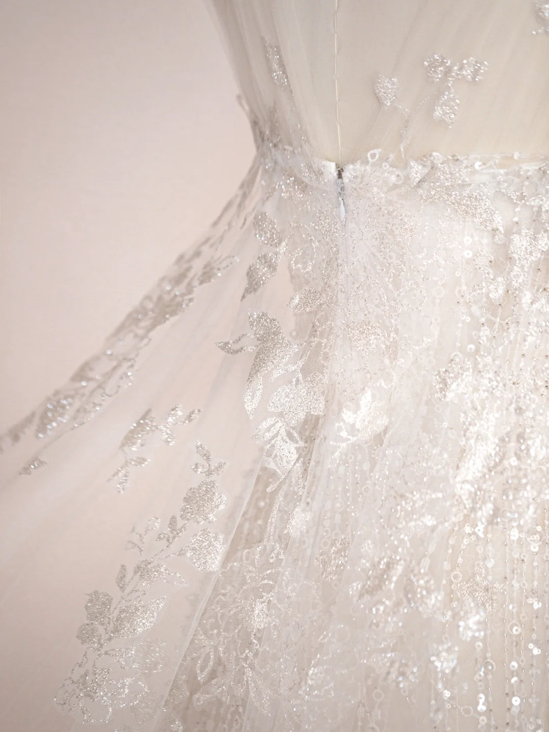 Gorgeous Mermaid Tulle Lace Sequin  Long Wedding Dresses C4216