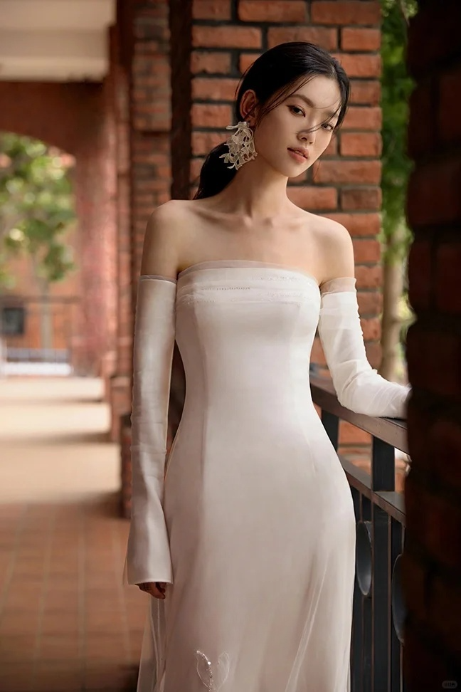 Elegant Mermaid Strapless Satin Tulle Lace With Veil Long Wedding Dresses C4287