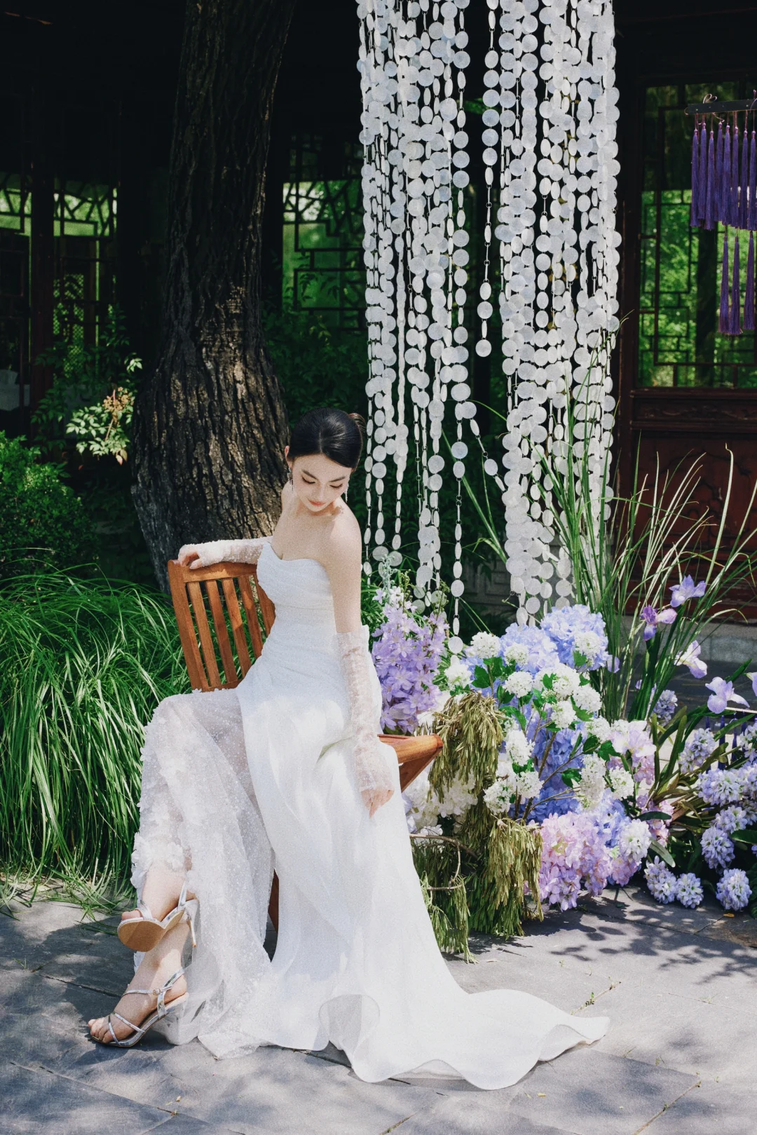 Unique Mermaid Strapless Satin Tulle Applqiue With Sleeves Long Wedding Dresses C4317