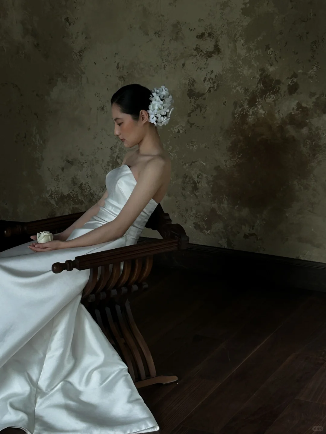 Simple Mermaid Strapless Satin Long Wedding Dresses C4320