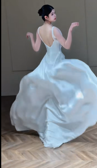 Timeless Mermaid Satin Beaded Long Wedding Dresses C4331