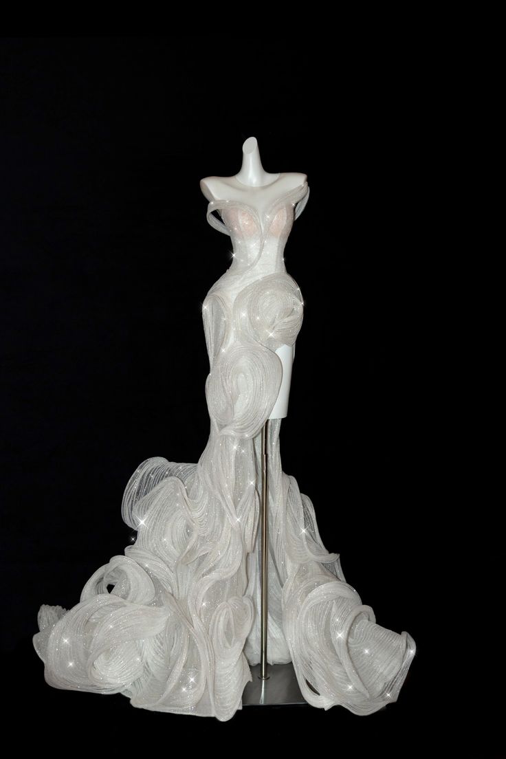 Unique Mermaid Off The Shoulder Tulle Long Wedding Dresses C4346