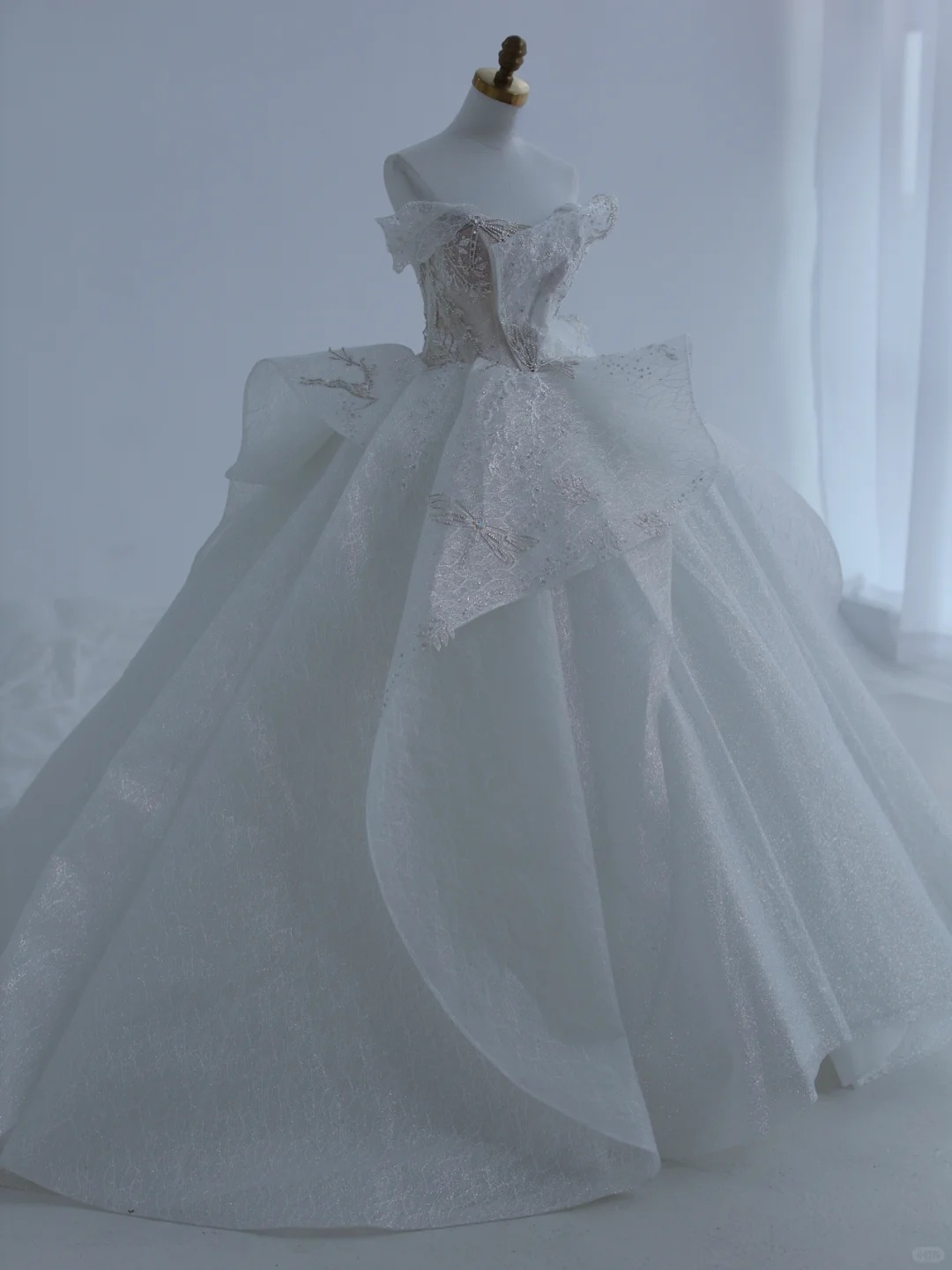 Timeless Ball Gown Strapless Satin Sequin Beads Long Wedding Dresses C4395