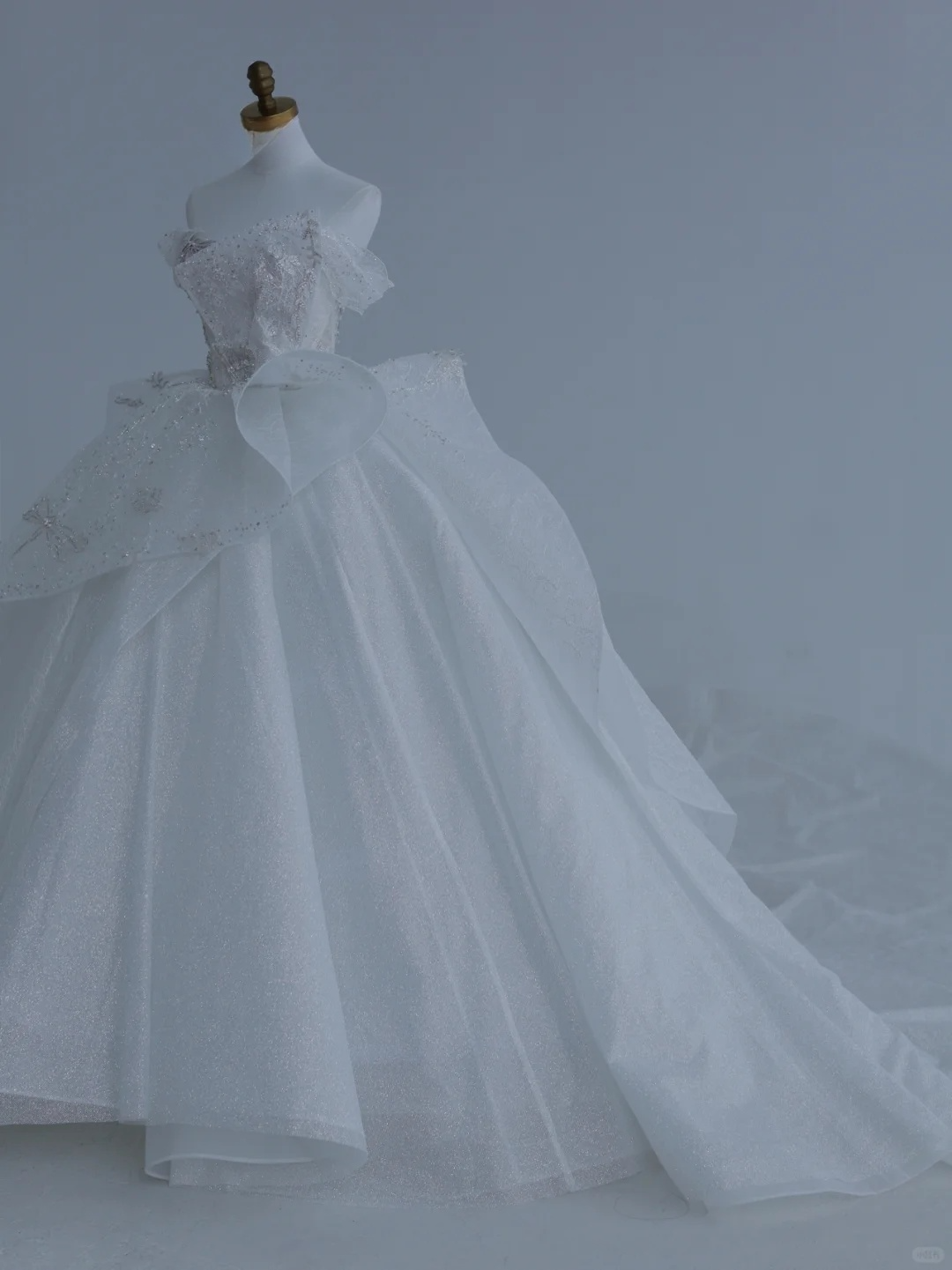 Timeless Ball Gown Strapless Satin Sequin Beads Long Wedding Dresses C4395