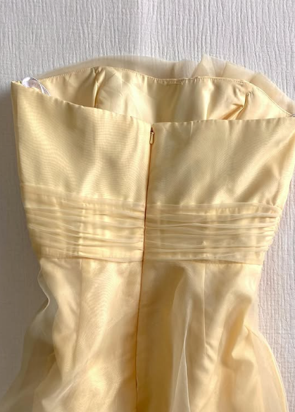 Cute A Line Strapless Satin Chiffon Short Homecoming Dress 18th Birthday Outfits C4472